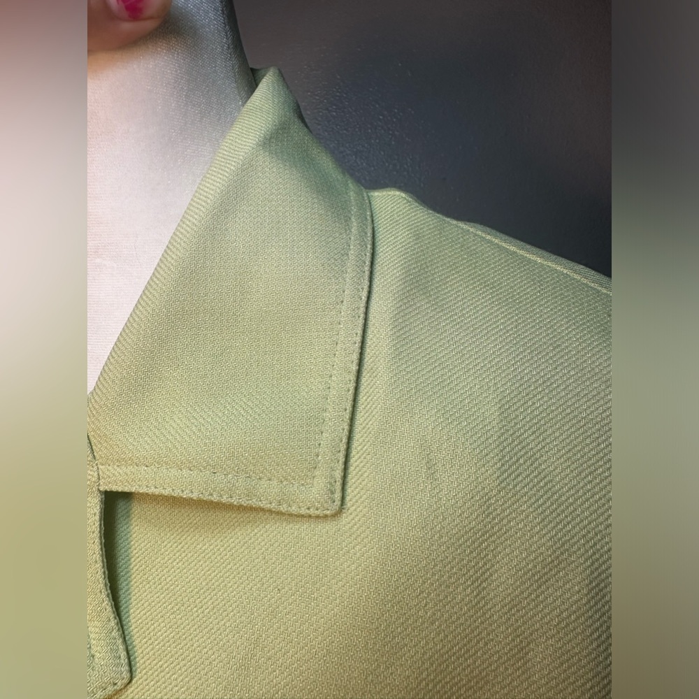 Vintage Y2K retro western soft line  green  woman size 6 blazer top - Picture 9 of 13